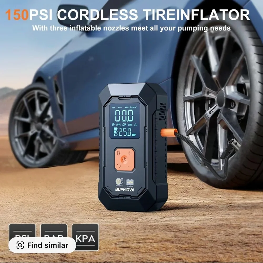 Black Portable Jump Starter 7000A